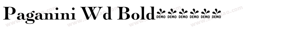 Paganini Wd Bold字体转换